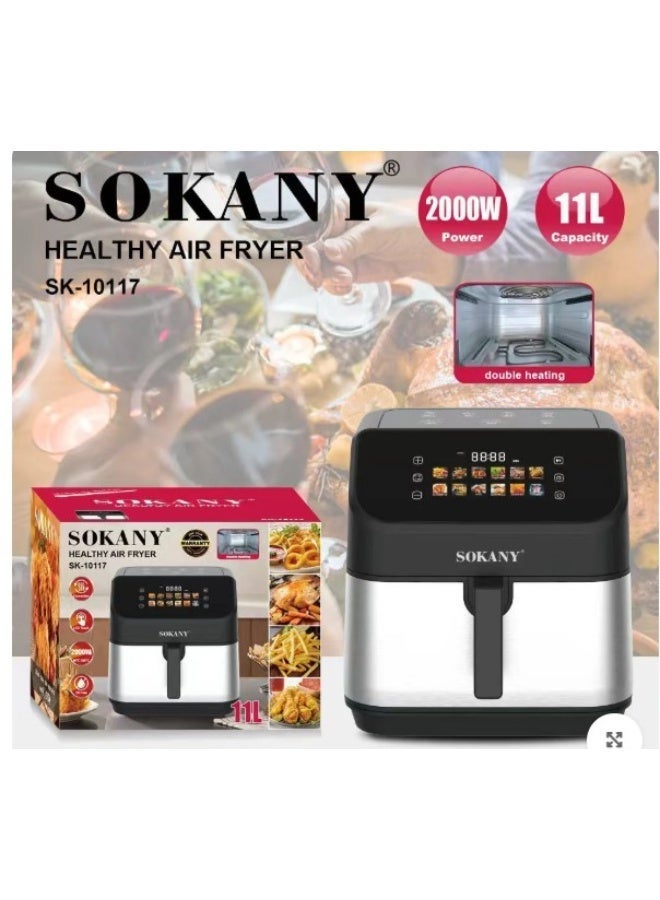 Sokany Digital Air Fryer 11 Liters 2000 Watts SK-10117 - Image 2